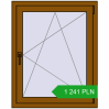 Pricing Tilt-and-Turn 800x1000 mm REHAU OPTIMUM EURO-DESIGN 70 GOLDEN OAK two-sided. Price: 1 240.83 PLN