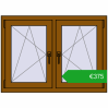 Pricing Tilt-and-Turn 1065x770 mm REHAU ENERGY-SAVING SYNEGO MD GOLDEN OAK two-sided. Price: 375,14 €
