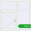 Pricing Tilt-and-Turn 1500x1500 mm ALU STANDARD 72 RAL 9016 Traffic white two-sided. Price: 4088,53 zł