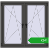 Ustalenie cen Okna skrzydłowe 1305x1250 mm REHAU ENERGY-SAVING SYNEGO MD BASALT_GREY dwustronny. Cena: 540,51 €