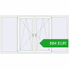 Pricing Tilt-and-Turn 2500x1400 mm REHAU OPTIMUM EURO-DESIGN 70 RAL 9016 Traffic white two-sided. Price: 683.87 EUR