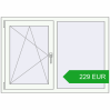 Pricing Tilt-and-Turn 1240x870 mm REHAU OPTIMUM EURO-DESIGN 70 RAL 9016 Traffic white two-sided. Price: 228.71 EUR