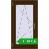Pricing Tilt-and-Turn 600x1100 mm REHAU OPTIMUM EURO-DESIGN 70 DARK_OAK two-sided. Price: 1 118.68 PLN