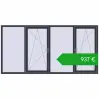 Ustalenie cen Okna skrzydłowe 2800x1400 mm REHAU OPTIMUM EURO-DESIGN 70 ANTHRACITE_GREY_STRUKTURAL dwustronny. Cena: 936,84 €
