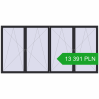 Pricing Tilt-and-Turn 4700x2300 mm REHAU ENERGY-SAVING SYNEGO MD BLACK_ULTI-MATT two-sided. Price: 13 391.47 PLN
