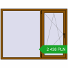 Pricing Tilt-and-Turn 1650x1250 mm REHAU OPTIMUM EURO-DESIGN 70 GOLDEN OAK two-sided. Price: 2 438.15 PLN