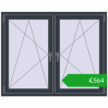 Ustalenie cen Okna skrzydłowe 1380x1100 mm REHAU ENERGY-SAVING SYNEGO MD ANTHRACITE_GREY_STRUKTURAL dwustronny. Cena: 563,82 €