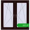 Pricing Okna skrzydłowe 1140x1190 mm REHAU ENERGY-SAVING SYNEGO MD CHOCOLATE_BROWN dwustronny. Price: 2472,97 zł