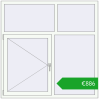 Pricing Tilt-and-Turn 1500x1500 mm ALU STANDARD 72 RAL 9016 Traffic white two-sided. Price: 886,41 €