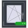 Pricing Tilt-and-Turn 500x560 mm EPSILON OPTIMA ANTHRACITE_GREY_STRUKTURAL two-sided. Price: 95,42 €