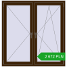 Pricing Tilt-and-Turn 1350x1400 mm REHAU OPTIMUM EURO-DESIGN 70 DARK_OAK two-sided. Price: 2 672.46 PLN