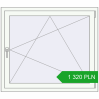 Pricing Tilt-and-Turn 1150x1000 mm REHAU OPTIMUM EURO-DESIGN 70 RAL 9016 Traffic white two-sided. Price: 1 319.97 PLN