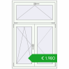 Pricing Tilt-and-Turn 1000x1500 mm ALU STANDARD 72 RAL 9016 Traffic white two-sided. Price: 1979,55 €