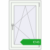 Pricing Tilt-and-Turn 640x980 mm REHAU OPTIMUM EURO-DESIGN 70 RAL 9016 Traffic white two-sided. Price: 145,12 €