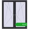Ustalenie cen Okna skrzydłowe 1500x1700 mm REHAU ENERGY-SAVING SYNEGO MD BLACK_ULTI-MATT dwustronny. Cena: 632,01 €