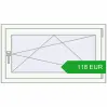 Ustalenie cen Okna skrzydłowe 1000x560 mm REHAU OPTIMUM EURO-DESIGN 70 RAL 9016 Traffic white dwustronny. Cena: 118 EUR