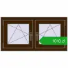Pricing Tilt-and-Turn 990x500 mm REHAU OPTIMUM EURO-DESIGN 70 DARK_OAK two-sided. Price: 1010,26 zł