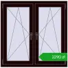 Pricing Tilt-and-Turn 1095x1085 mm REHAU ENERGY-SAVING SYNEGO MD CHOCOLATE_BROWN two-sided. Price: 2290,48 zł