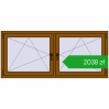 Pricing Tilt-and-Turn 1725x755 mm REHAU ENERGY-SAVING SYNEGO MD GOLDEN OAK two-sided. Price: 2037,98 zł