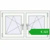 Pricing Tilt-and-Turn 990x575 mm REHAU OPTIMUM EURO-DESIGN 70 CREAME_WHITE_50L-2 external. Price: 323,46 €