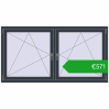Ustalenie cen Okna skrzydłowe 1840x965 mm REHAU ENERGY-SAVING SYNEGO MD ANTHRACITE_GREY_STRUKTURAL dwustronny. Cena: 571,30 €