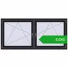 Ustalenie cen Okna rozwierne 1815x845 mm REHAU ENERGY-SAVING SYNEGO MD BLACK_ULTI-MATT dwustronny. Cena: 480,34 €
