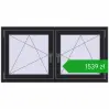 Ustalenie cen Okna skrzydłowe 1335x695 mm REHAU ENERGY-SAVING SYNEGO MD BLACK_ULTI-MATT dwustronny. Cena: 1539,24 zł