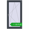 Pricing Tilt-and-Turn 800x1500 mm REHAU OPTIMUM EURO-DESIGN 70 ANTHRACITE_GREY_STRUKTURAL two-sided. Price: 1126,19 zł