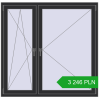 Pricing Tilt-and-Turn 1470x1430 mm REHAU OPTIMUM EURO-DESIGN 70 ANTHRACITE_GREY_GLATT two-sided. Price: 3 246.25 PLN