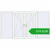 Pricing Tilt-and-Turn 2500x1400 mm REHAU OPTIMUM EURO-DESIGN 70 RAL 9016 Traffic white two-sided. Price: 673.68 EUR