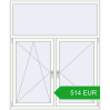 Pricing Tilt-and-Turn 1500x1800 mm REHAU OPTIMUM EURO-DESIGN 70 RAL 9016 Traffic white two-sided. Price: 514.42 EUR
