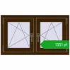 Pricing Tilt-and-Turn 990x575 mm REHAU OPTIMUM EURO-DESIGN 70 DARK_OAK two-sided. Price: 1350,72 zł