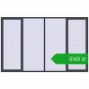 Ustalenie cen Okna skrzydłowe 3500x2200 mm REHAU OPTIMUM EURO-DESIGN 70 ANTHRACITE_GREY_STRUKTURAL dwustronny. Cena: 5182,56 zł