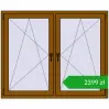 Pricing Tilt-and-Turn 1455x1190 mm REHAU ENERGY-SAVING SYNEGO MD GOLDEN OAK two-sided. Price: 2398,55 zł