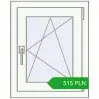 Pricing Tilt-and-Turn 500x620 mm REHAU OPTIMUM EURO-DESIGN 70 RAL 9016 Traffic white two-sided. Price: 515.36 PLN