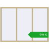Pricing Tilt-and-Turn 2170x1570 mm ALU STANDARD 72 RAL 1000 Green beige two-sided. Price: 993,84 €