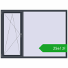 Pricing Tilt-and-Turn 2000x1450 mm REHAU ENERGY-SAVING SYNEGO MD ANTHRACITE_GREY_STRUKTURAL two-sided. Price: 2560,61 zł