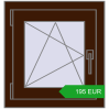 Pricing Tilt-and-Turn 500x530 mm CLASICTHERM 70 MAHAGON_SAPELI two-sided. Price: 195.19 EUR