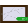 Ustalenie cen Okna skrzydłowe 1170x770 mm REHAU OPTIMUM EURO-DESIGN 70 DARK_OAK dwustronny. Cena: 1207,17 zł