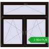 Pricing Tilt-and-Turn 1600x1500 mm REHAU OPTIMUM EURO-DESIGN 70 BLACK_BROWN two-sided. Price: 3 953.96 PLN