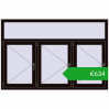 Pricing Tilt-and-Turn 1788x1178 mm REHAU OPTIMUM EURO-DESIGN 70 BLACK_BROWN two-sided. Price: 634,43 €