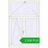 Pricing Tilt-and-Turn 1270x1930 mm REHAU OPTIMUM EURO-DESIGN 70 RAL 9016 Traffic white two-sided. Price: 2 535.6 PLN