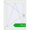 Pricing Tilt-and-Turn 850x1150 mm REHAU OPTIMUM EURO-DESIGN 70 RAL 9016 Traffic white two-sided. Price: 794,07 zł