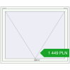 Pricing Tilt-and-Turn 1510x1240 mm REHAU OPTIMUM EURO-DESIGN 70 RAL 9016 Traffic white two-sided. Price: 1 449.06 PLN