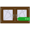 Ustalenie cen Okna skrzydłowe 990x560 mm EPSILON OPTIMA WALNUT dwustronny. Cena: 131,96 €