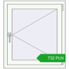 Pricing Tilt-and-Turn 750x820 mm REHAU OPTIMUM EURO-DESIGN 70 RAL 9016 Traffic white two-sided. Price: 731.86 PLN