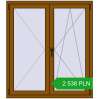 Pricing Tilt-and-Turn 1200x1350 mm REHAU OPTIMUM EURO-DESIGN 70 GOLDEN OAK two-sided. Price: 2 538.09 PLN