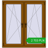 Pricing Tilt-and-Turn 1200x1300 mm REHAU OPTIMUM EURO-DESIGN 70 GOLDEN OAK two-sided. Price: 2 702.96 PLN