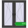 Ustalenie cen Okna skrzydłowe 1110x1265 mm REHAU ENERGY-SAVING SYNEGO MD BASALT_GREY dwustronny. Cena: 510,56 €