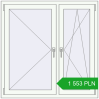 Pricing Tilt-and-Turn 1200x1200 mm REHAU OPTIMUM EURO-DESIGN 70 RAL 9016 Traffic white two-sided. Price: 1 553.46 PLN